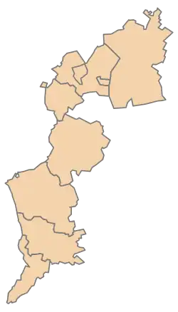 Lage des Bezirks Burgenland im Bundesland Burgenland (anklickbare Karte)