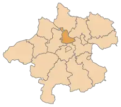 Lage des Bezirks Eferding im Bundesland Oberösterreich (anklickbare Karte)