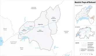 Karte von Bezirk Pays-d’Enhaut