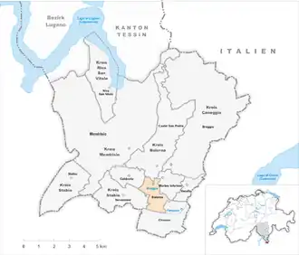 Karte von Balerna
