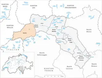 Karte von Bedretto