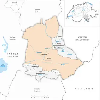 Karte von Bellinzona