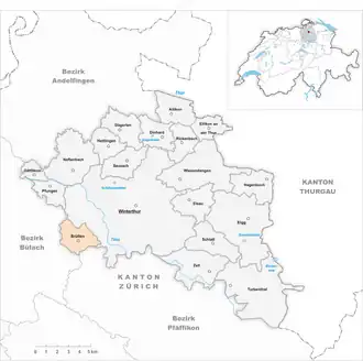 Karte von Brütten