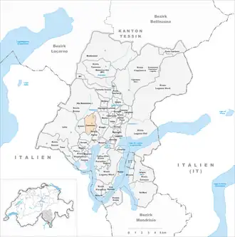 Karte von Cademario