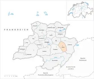 Karte von Cornol