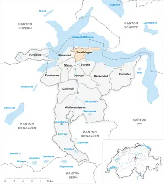 Karte von Ennetbürgen