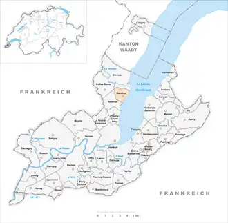 Karte von Genthod