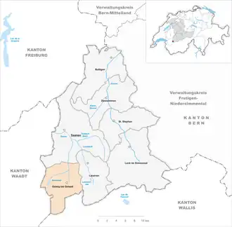 Karte von Gsteig bei Gstaad