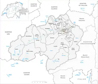 Karte von Ilanz