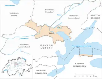 Karte von Luzern