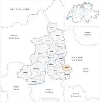 Karte von Mülligen