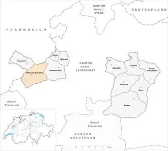 Karte von Metzerlen-Mariastein