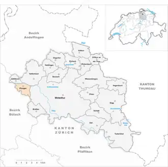 Karte von Pfungen