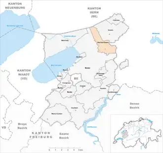 Karte von Ried bei Kerzers