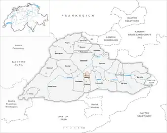 Karte von Rossemaison