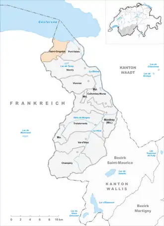 Karte von Saint-Gingolph