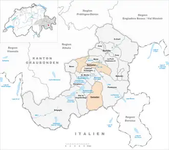 Karte von Samedan