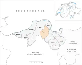 Karte von Zeiningen