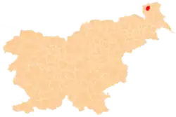 Karte von Slowenien, Position von Grad hervorgehoben
