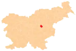 Karte von Slowenien, Position von Hrastnik hervorgehoben