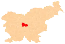 Karte von Slowenien, Position von Selo pri Pancah hervorgehoben
