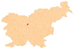 Karte von Slowenien, Position von Mengeš hervorgehoben