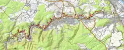 Karte des Wanderweges
