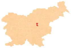Karte von Slowenien, Position von Trbovlje hervorgehoben