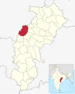 Lagekarte des Distrikts