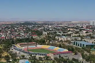 Das Kaschymukan-Munaitpassow-Stadion im Juli 2021