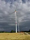 Windräder (Nordex N131/3300) des Windparks Drackenstein