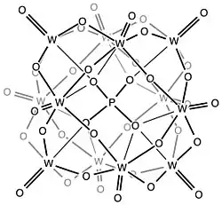 Keggin-Struktur eines Phosphorwolframat-Anion