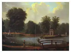Eulbacher Park, Ölgemälde, um 1820.