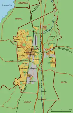 Karte der Stadt Kerava