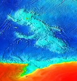 Topografie des Kerguelenplateaus