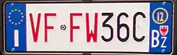 Kennzeichen der FF Bozen