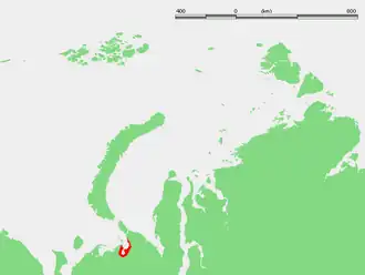 Lage der Chaipudyr-Bucht