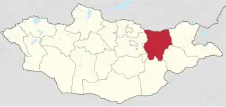 Lage des Chentii-Aimag