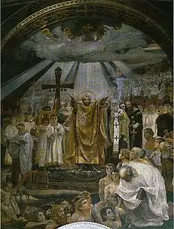Die Taufe Russlands, Fresko in der Wladimirkathedrale