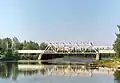 Die Eisenbahnbrücke über den Kiiminkijoki