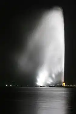 Die Fontäne bei Nacht