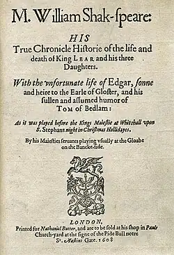 King Lear, Original (1608).