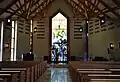 Das Innere der Kirche (1995) in Gøtugjógv