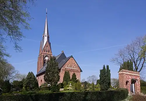 Lage mit Friedhof und Osterpforte