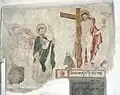 Heilige, Stifterfigur und Christus