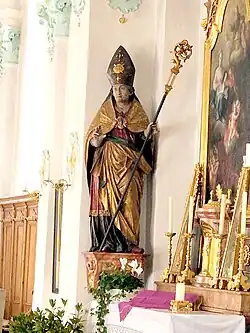 St. Valentin von Hans Waldburger nach einem Entwurf von Faistenauer (am Chorbogen rechts in der Pfarrkirche St. Valentin)