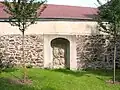 Grabmal Familie Seifert auf dem Kirchhof Kötzschenbroda an der Rückwand der Oberschänke