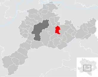Lage der Gemeinde Kirchstetten (Niederösterreich) im Bezirk St. Pölten (anklickbare Karte)