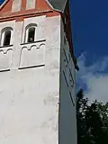 Kirchturm Sankt Kastulus mit Kanonenkugel