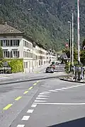 Arbeiterhäuser teils mit geschweiften Quergiebeln